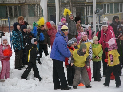 спортивный праздник "Зимние забавы" среди детских садов г.п. Яхрома